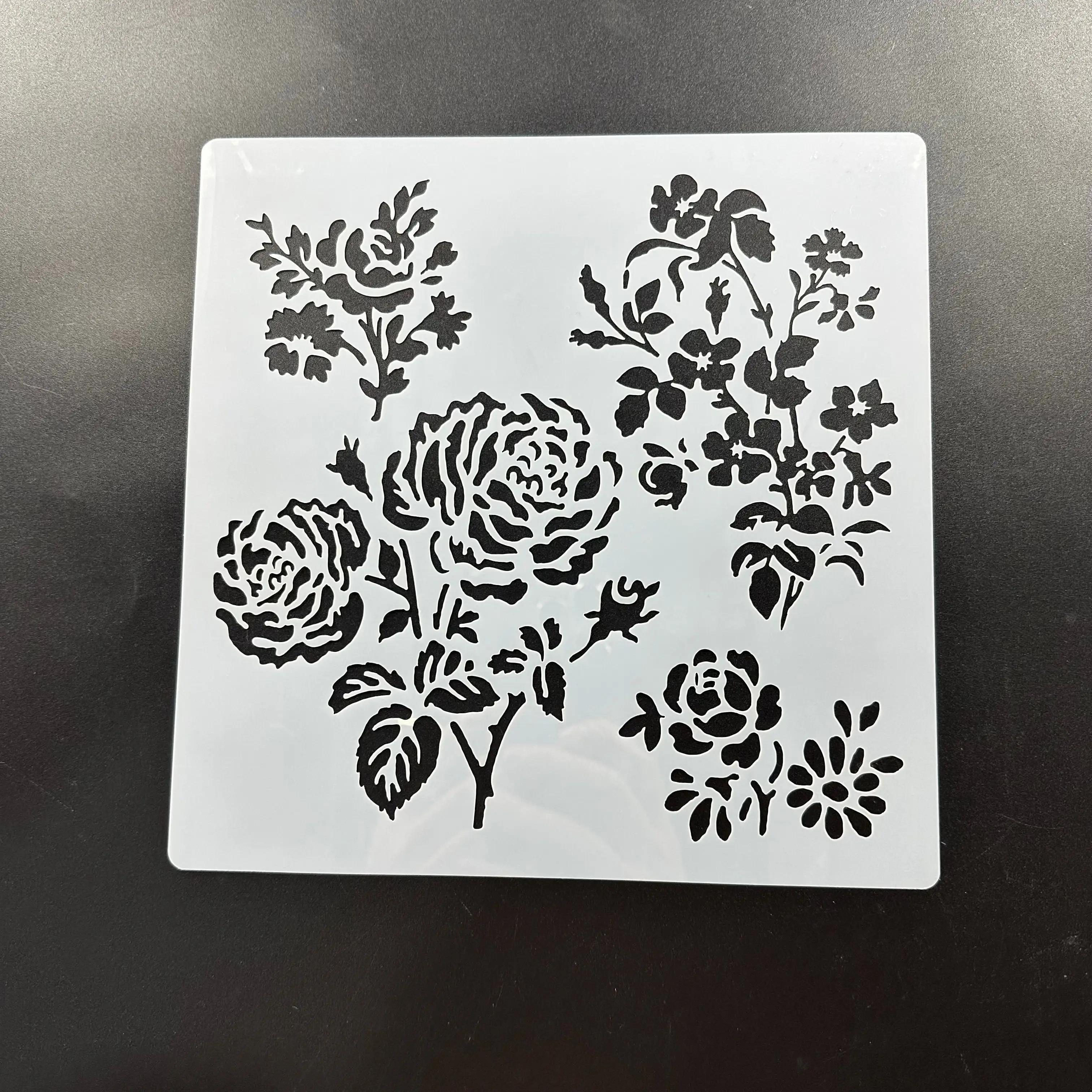 20 *20 cm size DIY Rose craft mandala mold for painting stencils stamped photo album embossed paper card on wood, fa